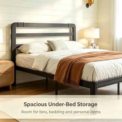 18 Inch Full Metal Bed Frame with Headboard, view 5