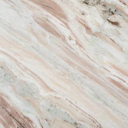 SAFAVIEH Furniture - Valentia Tall Marble Accent Table - White & Brown - Marble Top - Glam Stone Pedestal Design - Ideal for Living Room, Entryway, Dining Room, 20.5" W x 20.5" D x 23.5" H (SFV9703B)