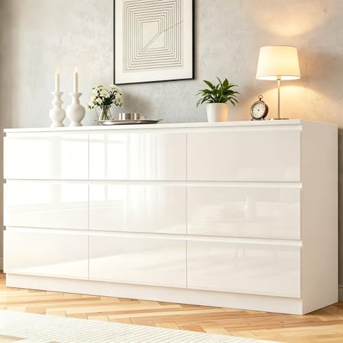70 INCH 9 Drawers Dresser with Charging Station, view 2