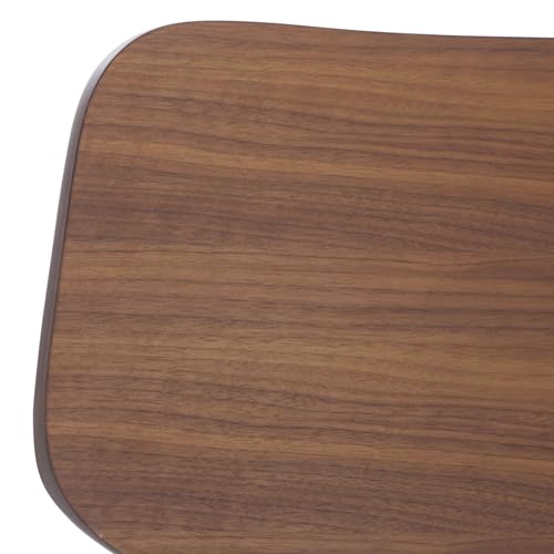 SAFAVIEH Couture Collection - Rhonda Walnut & Black Mid-Century Dining Chair Set of 2, Upholstered Linen-Style Seat, Modern Wood Design (SFV6708B-SET2)
