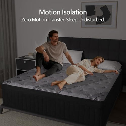 Queen Size Mattress, 12 Inch Hybrid Mattress in a Box, Medium Firm, view 8