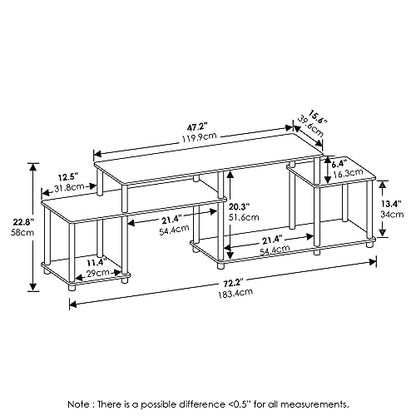 Turn-N-Tube Handel Stand for TV up to 55 Inch, Espresso