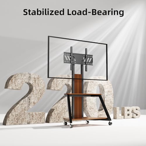 BESHI Heavy Duty Mobile TV Stand with Wheels for 32-85 Inch TVs, view 3