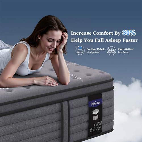 (Luxury Hotel) 14 Inch Hybrid Queen Size Mattress in a Box, Medium Firm, view 6