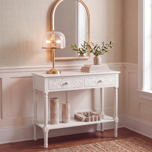 Safavieh Home Collection Josie Distressed White 2-Drawer Console Table