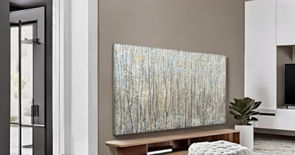 Abstract Tree Canvas Wall Art - Brown Forest Paintings with Gold Foil - Modern Landscape Pictures for Living Room Bedroom Bathroom Decor