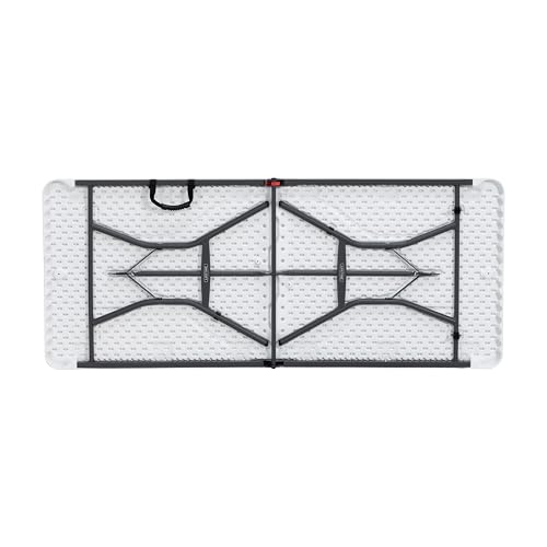 6-Foot Fold in Half Table, Light Commercial, White Granite