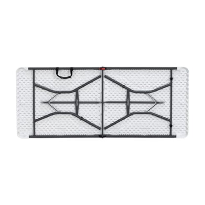 6-Foot Fold in Half Table, Light Commercial, White Granite