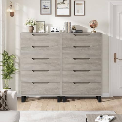 5 Dresser for Bedroom, 50.5" Vertical Dresser Drawer with Storage, view 4