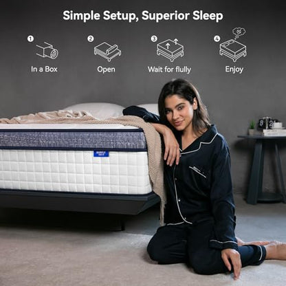 Queen Mattress, 12 Inch Hybrid Queen Size Mattresses in a Box, view 6
