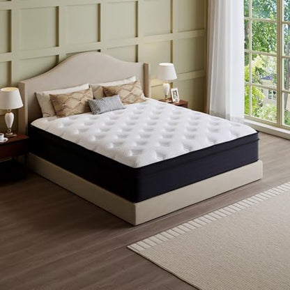 Queen Mattress, 10 Inch Hybrid Memory Foam Mattress in a Box, view 2