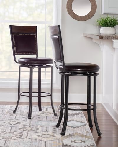 Powell Furniture Franklin Swivel Oak Wood Bar stool