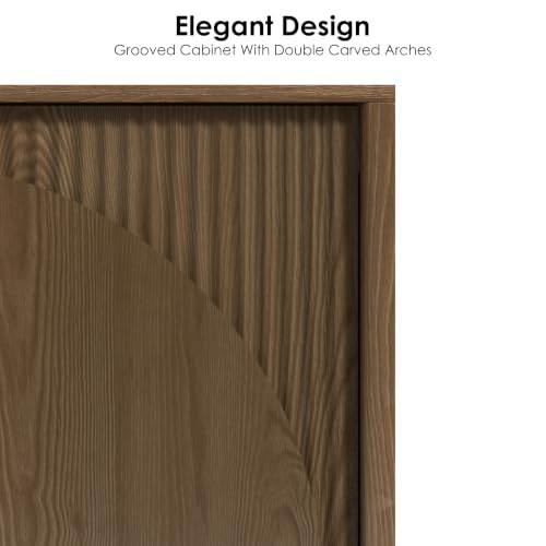 65.35" Walnut Sideboard Buffet Cabinet with Storage, view 6
