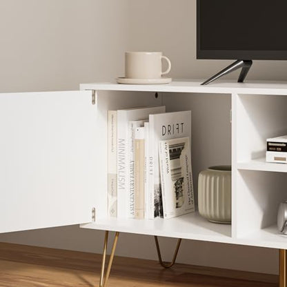 TV Stand for 55-65 Inch TV, Entertainment Center with Soft Hinge Door, view 8