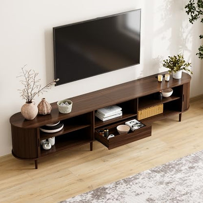95.2" Fluted TV Stand with Power Outlet for TVs up to 100", view 8