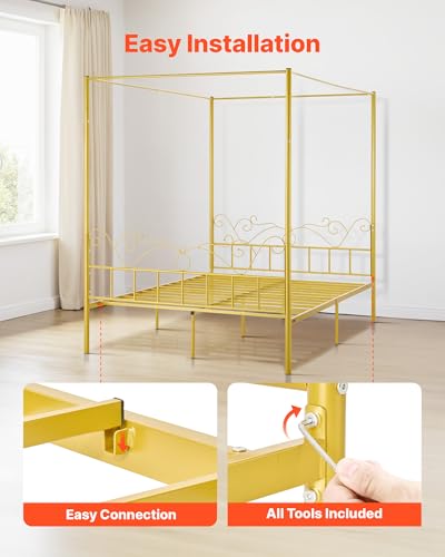 Canopy Bed Frame Queen Size, view 7