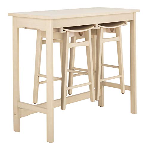 Safavieh Home Collection Colbie White Oak Storage Rack 3-piece Pub Set
