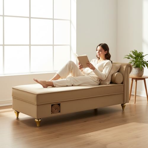 60.6" Modern Storage Chaise Lounge Indoor, view 4