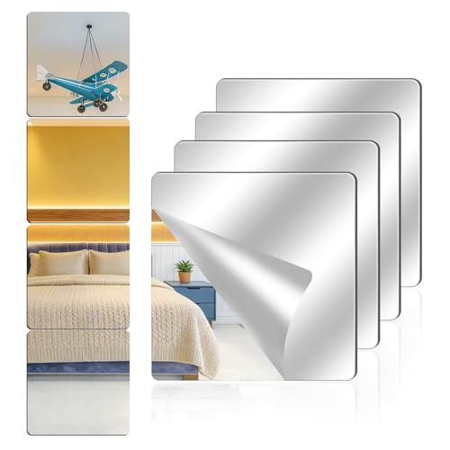 4 Pack Acrylic Mirrors for Wall, view 2
