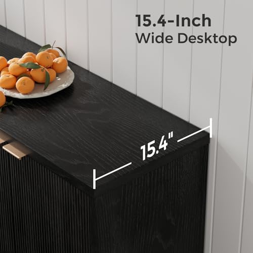 Fluted Buffet Cabinet with Storage, Modern Sideboard Cabinet, view 5