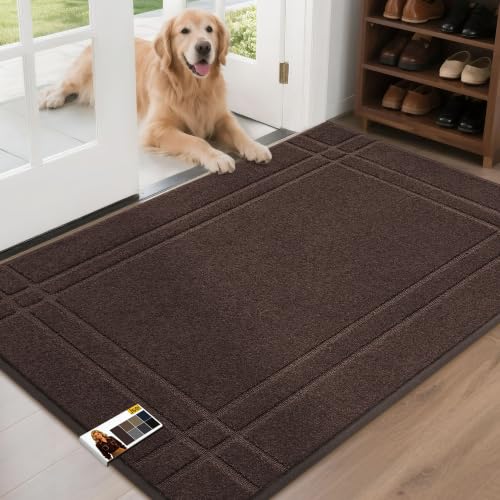 Door Mat for Entrance 32"x48", Dirt Trapper Doormat, Brown, view 2