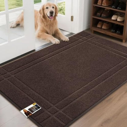 Door Mat for Entrance 32"x48", Dirt Trapper Doormat, Brown, view 2