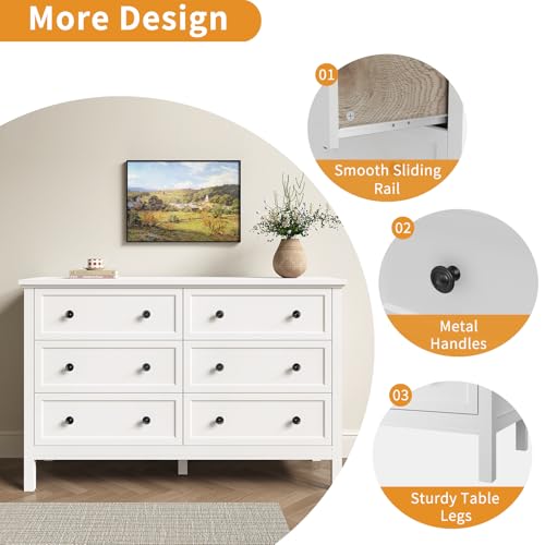 White Dresser for Bedroom, view 5