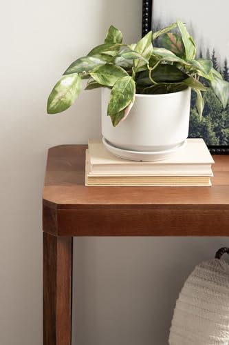 Talcott Modern Rectangle Wood Console Table; 36 x 14 x 33; Walnut Brown; Transitional Decorative Two-Tier Entryway Table for Use as a Behind Couch Table or a Bedroom Accent