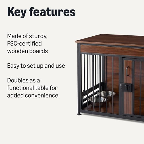 Furniture Style Dog Crate, Sturdy Wooden Pet Kennel, view 3