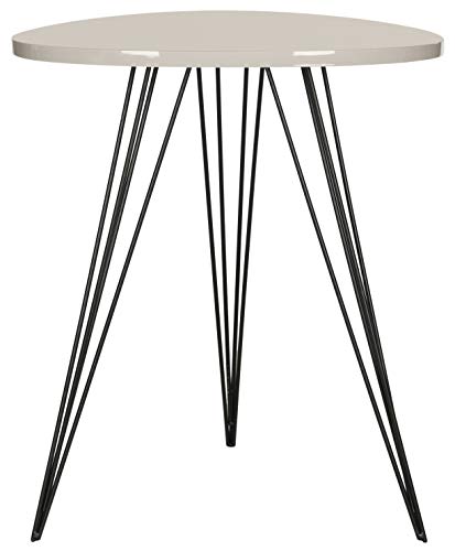 Safavieh Home Collection Wolcott Mid-Century Modern Taupe and Black Side Table