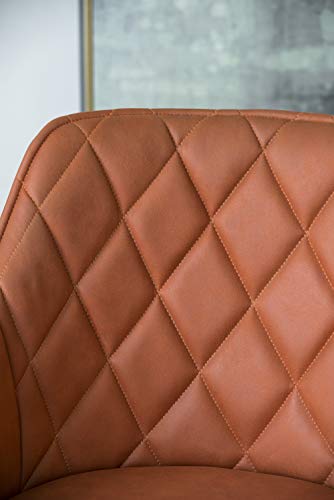A&B Home Furniture Modern Accent Chair Dining Chairs with Arm Seat Soft Back for Living Room Dining Room Kitchen Set of 2 Orange
