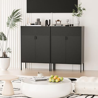 2 Mesh Door Metal Storage Cabinet with Adjustable Shelves, view 6