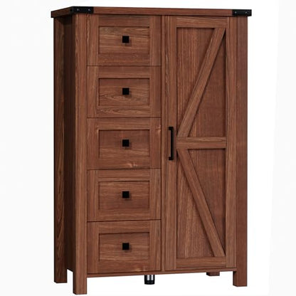 Farmhouse 48 Inch Tall Dresser Chest of Drawer for Bedroom, view 2