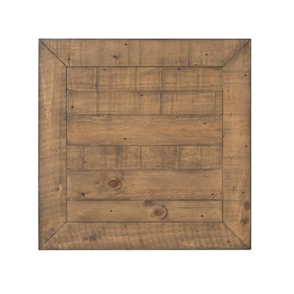 Monterey Farmhouse Rustic End Table, Solid Pine Wood Coastal Side Table with Drawer and Shelf. Reclaimed Natural.