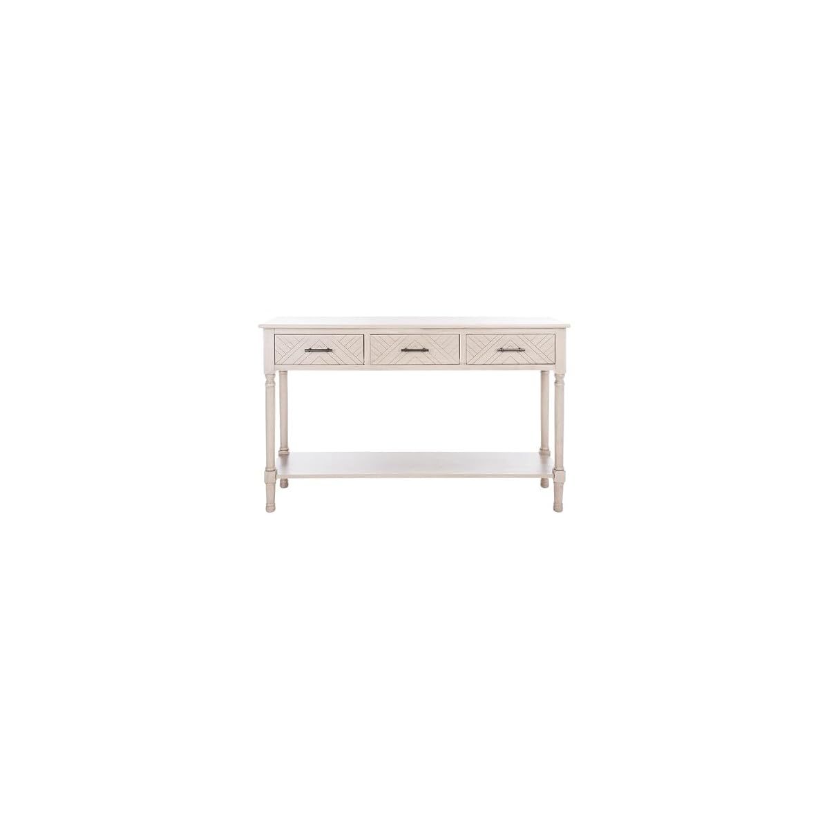 SAFAVIEH Home Collection Peyton Greige 3-Drawer Lower Shelf Console Table CNS5705D