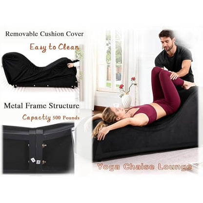 Red Ergonomic Curved Chaise Lounge Chair for Relaxing, view 6