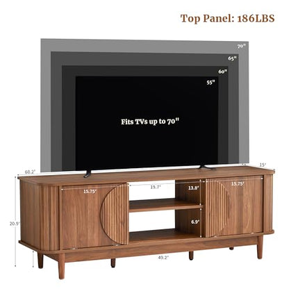 Mid Century Modern TV Stand 60”, view 3