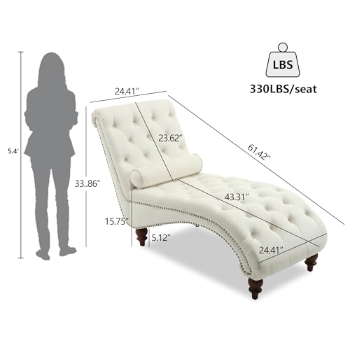 Chaise Lounge Chair Indoor, Velvet Bedroom Accent Lounge Chair, view 3