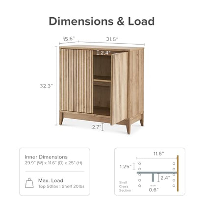 Brooklyn Fluted Storage Cabinet, view 3