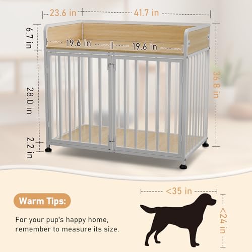 Furniture Style Dog Crate, Large Dog Kennel Indoor for Small/Medium Dogs, view 3