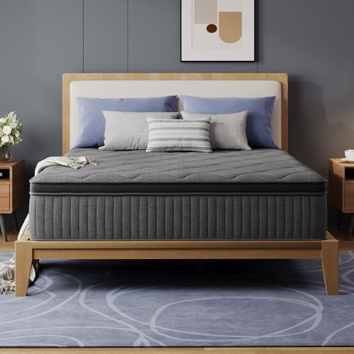 10 Inch Full Size Mattress, Medium Firm Hybrid Mattress in a Box, view 2