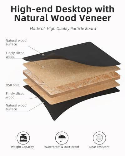 Universal 55 x 20 One-Piece Solid Wood Table Top, 1" Thick Desktop for Stand Up Height Adjustable Desk Frames, Home Office Tabletop, Countertop DIY