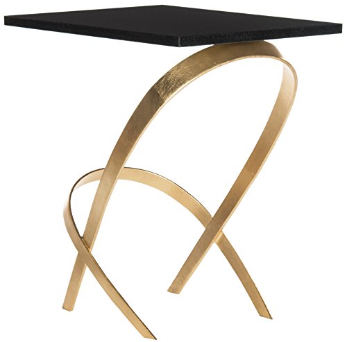 Black and Gold Leaf Side Table, view 6
