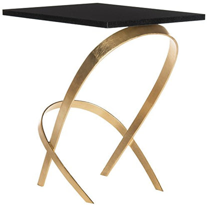 Black and Gold Leaf Side Table, view 6