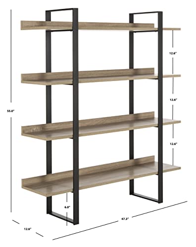 Safavieh Home Collection Melissa Retro Mid Century 4 Tier Etagere, Oak and Black, Large