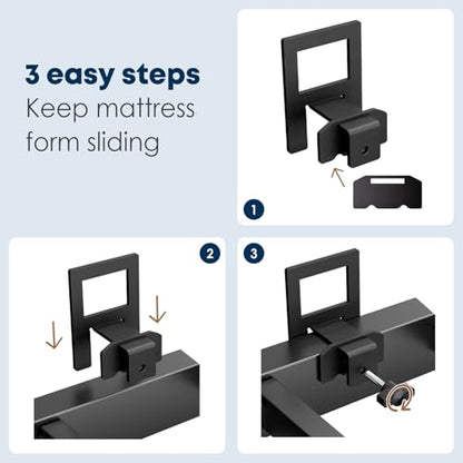 Non Slip Mattress Gaskets, Mattress Holder in Place Gripper for Metal Bed Frame, view 6