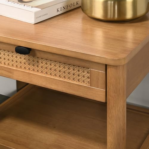 Vichy 3-Piece Rubberwood Bedroom Set, Platform Bed with Two Nightstands, Queen, Textured Polyester