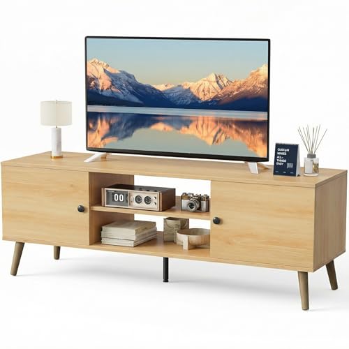TV Stand for 55 60 Inch TV, Entertainment Center with Storage, view 3
