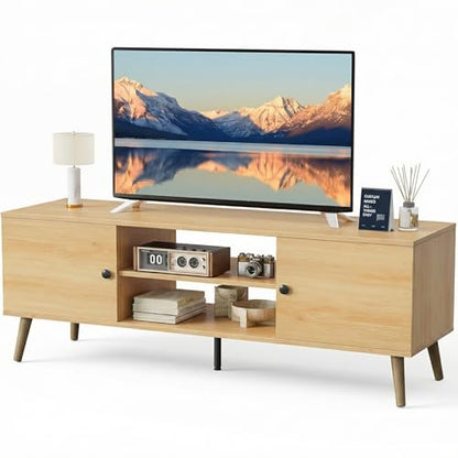 TV Stand for 55 60 Inch TV, Entertainment Center with Storage, view 3