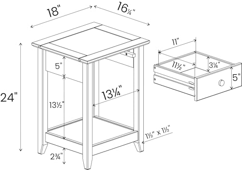 Greenport End Table - Brushed Walnut